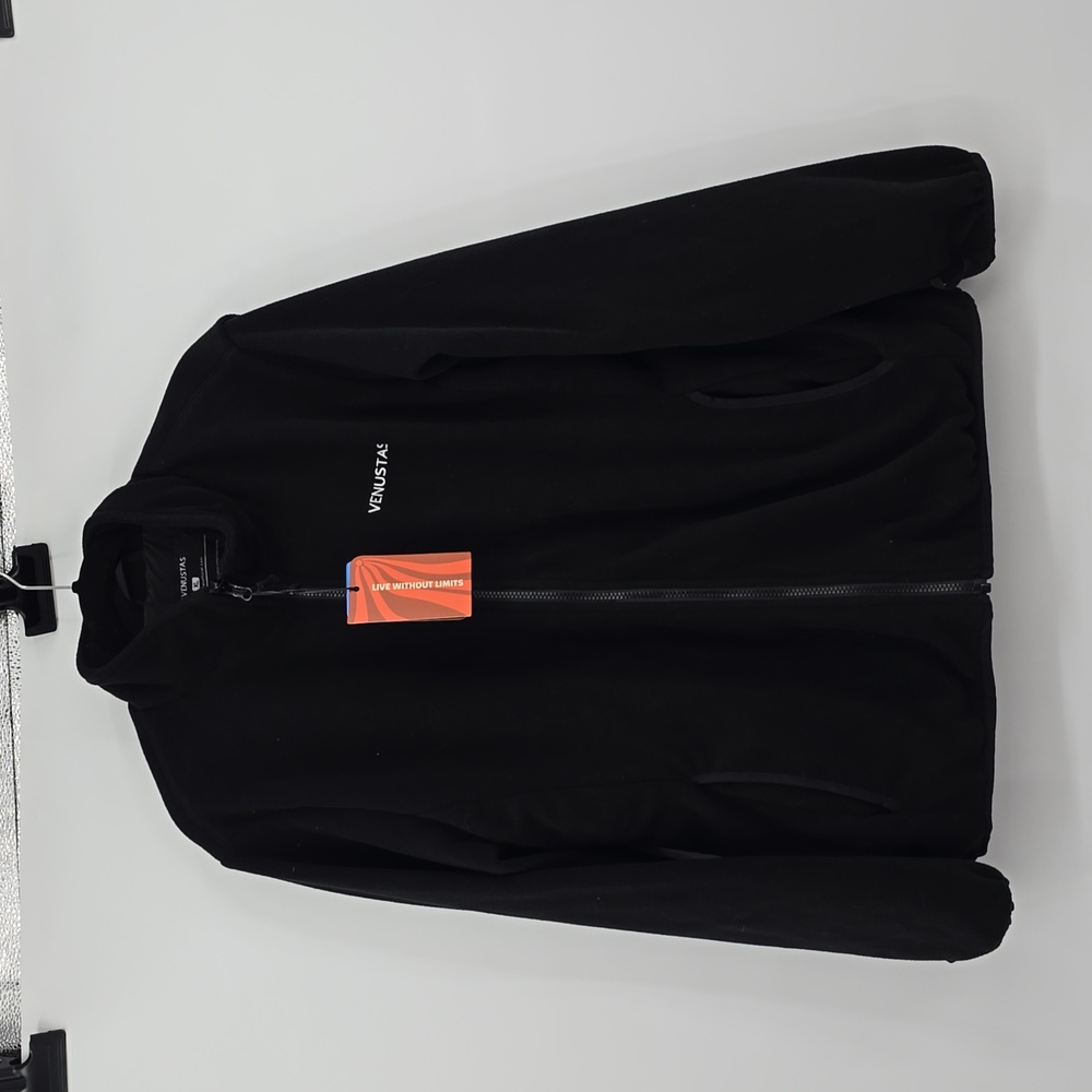 Venustas Women's Fleece Jacket Black Size XL